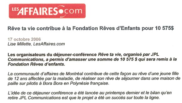 R&ecirc;ve ta vie